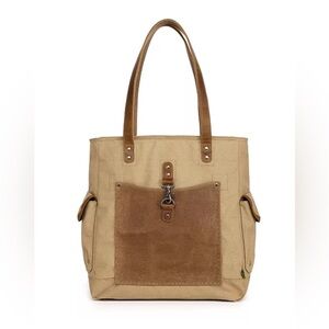*NWT* TSD Brand Valley and Sky Canvas Tote Bag in Khaki